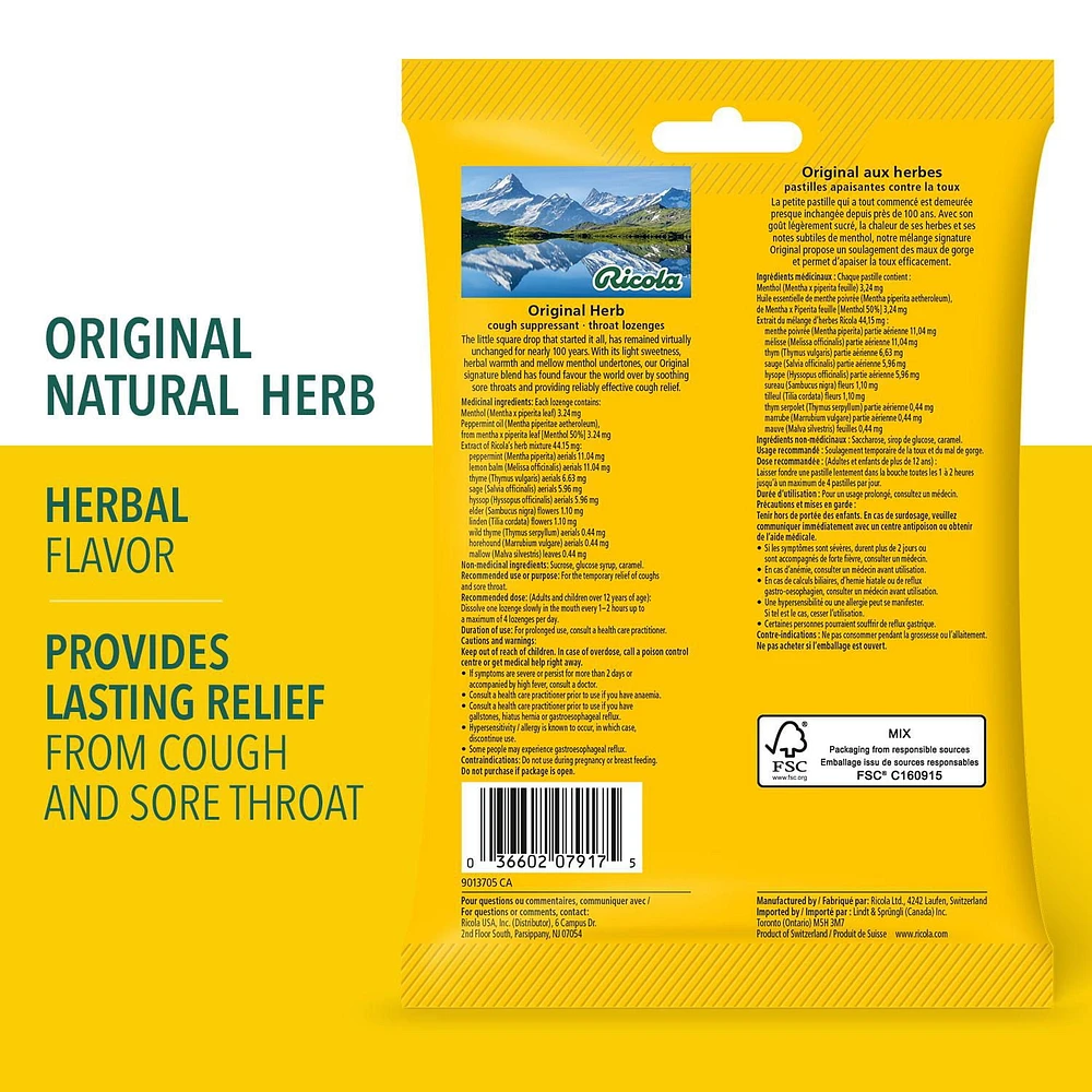 Ricola Original Herb Cough Drops,, 17 Count
