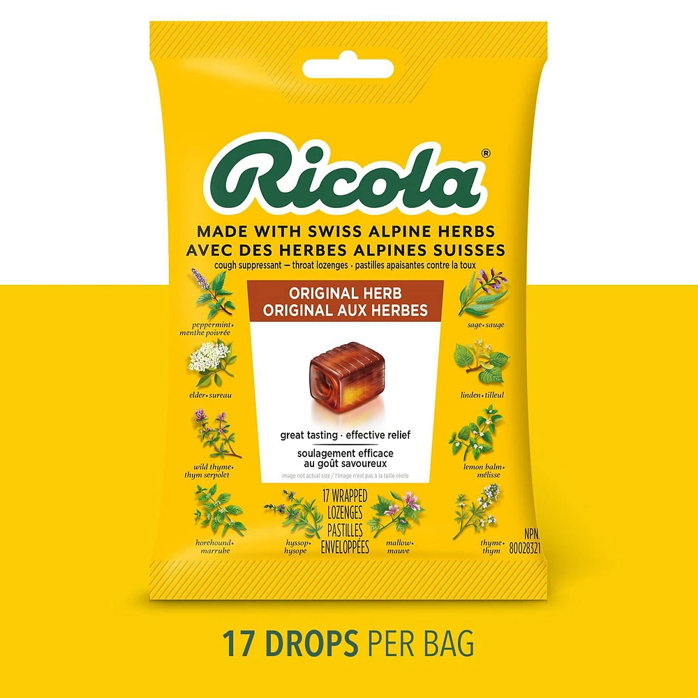 Ricola Original Herb Cough Drops,, 17 Count