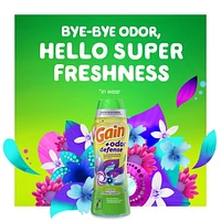 Gain + Odor Defense In-Wash Scent Booster, Super Fresh Blast Scent, HE Compatible, 379G