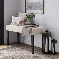 CorLiving California 24 Panel Tufted Leatherettte Bench