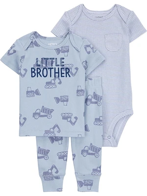 Carter's Child of Mine Baby Boys' Little Brother 3-Piece Set