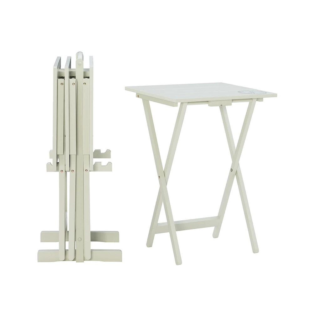 Surry Light Grey Compass Tray Table Set