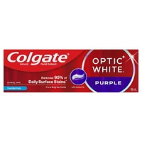 Colgate Optic White Purple Toothpaste for Teeth Whitening, Mint Paste, 90 mL, TP COL OW Purple 90ml