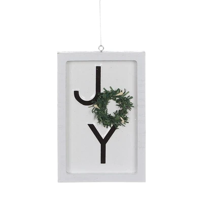 HOLIDAY TIME WOOD JOY SIGN ORNAMENT