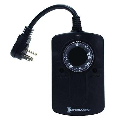 Intermatic Outdoor Light Sensing Plug-in Timer with Easy Presets