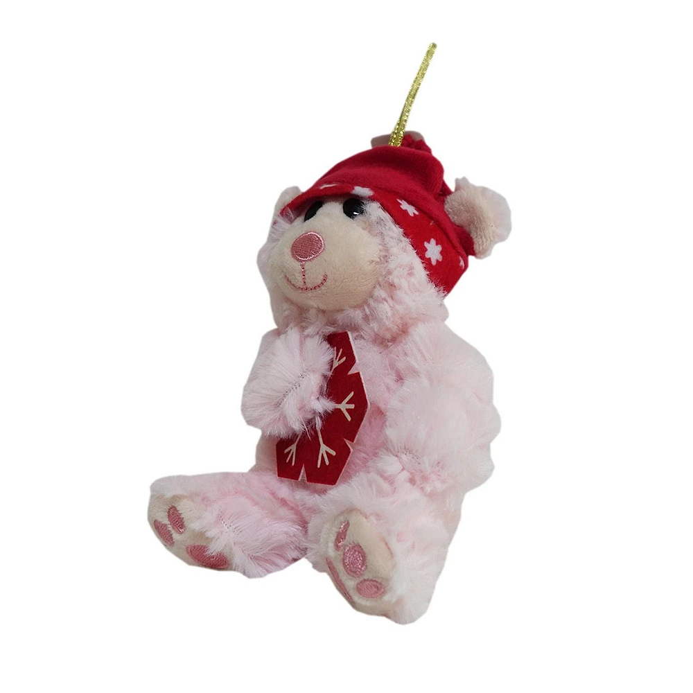 HOLIDAY TIME PLUSH TEDDY BEAR PINK, 5INCH