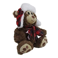 HOLIDAY TIME PLUSH TEDDY BEAR BROWN, 5INCH