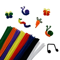 Hello Hobby  Fuzzy Sticks, 100-Pack，Rainbow