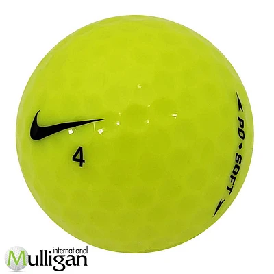 Mulligan - 48 Nike PD Soft 5A Recycled Used Golf Balls, Yellow