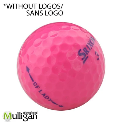 Mulligan - 48 Srixon Soft Feel Lady 5A No logo Recycled Used Golf Balls, Pink