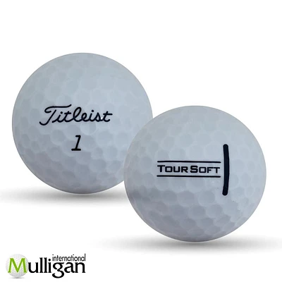 Mulligan - 48 Titleist Tour Soft 5A Recycled Used Golf Balls, White