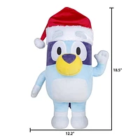 Holiday Greeter-Bluey in Santa Hat-OPP SM-Bluey