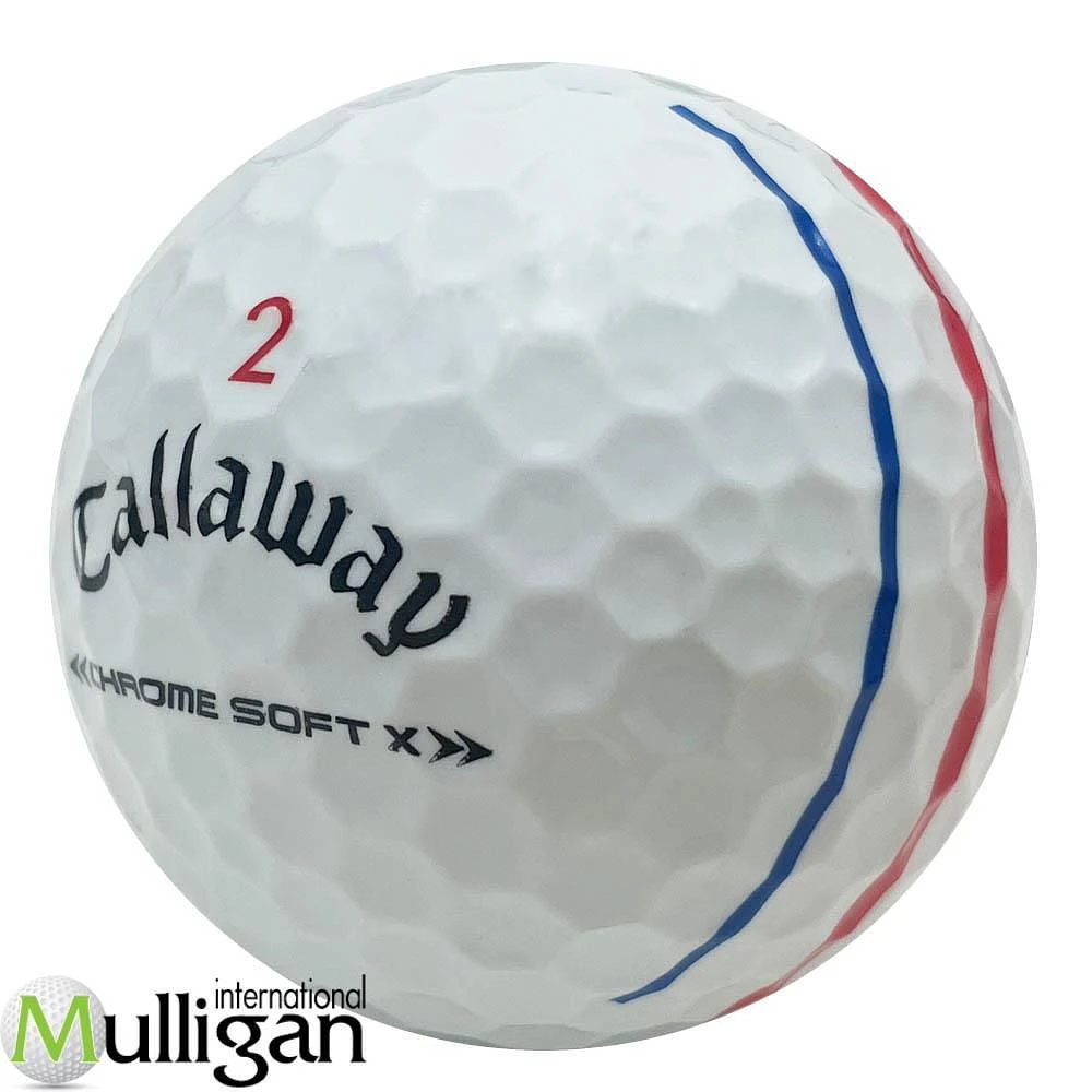 Mulligan - 48 Callaway Chrome Soft Triple Track X 4A Recycled Used Golf Balls, White