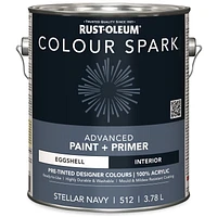 Rust-Oleum Colour Spark™ Paint + Primer, Interior Eggshell, Stellar Navy 3.78 L, 3.78 L