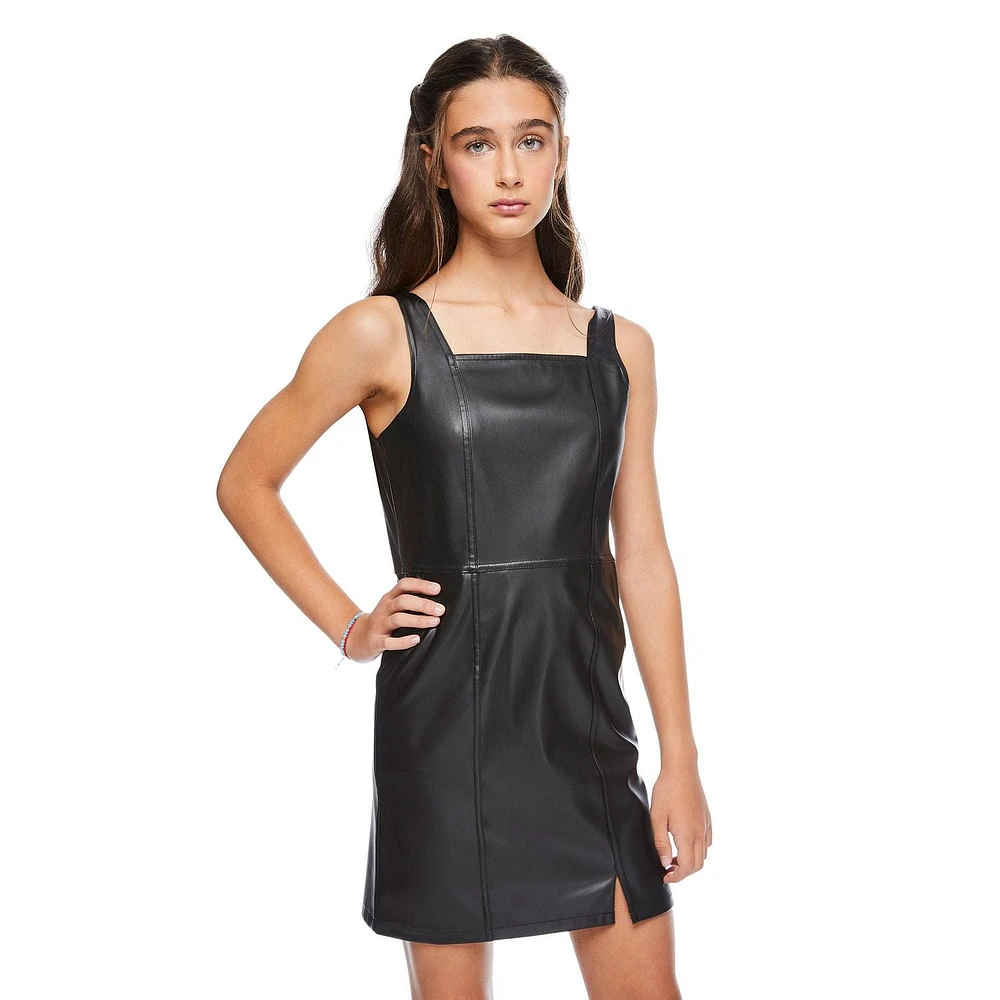 My Sister's Closet Faux Leather Pinafore, Sizes S-XXL