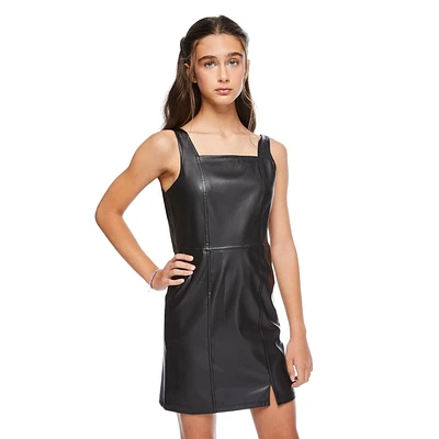 My Sister's Closet Faux Leather Pinafore, Sizes S-XXL