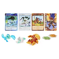 Bakugan Evolutions, Colossus and Nano Riptide and Siphon Platinum Power Up Pack, True Metal Bakugan Action Figure, 2 Nanogan, 2 Bakucore, 2 Ability Cards, Kids Toys for Boys, Ages 6 and Up