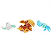 Bakugan Evolutions, Colossus and Nano Riptide and Siphon Platinum Power Up Pack, True Metal Bakugan Action Figure, 2 Nanogan, 2 Bakucore, 2 Ability Cards, Kids Toys for Boys, Ages 6 and Up