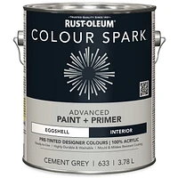 Rust-Oleum Colour Spark™ Paint + Primer, Interior Eggshell, Cement Grey 3.78 L, 3.78 L