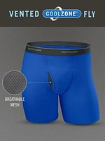 Fruit of the Loom Men's CoolZone Fly Print/Solid Short Leg Boxer Brief, 4-pack, Sizes: S - XL