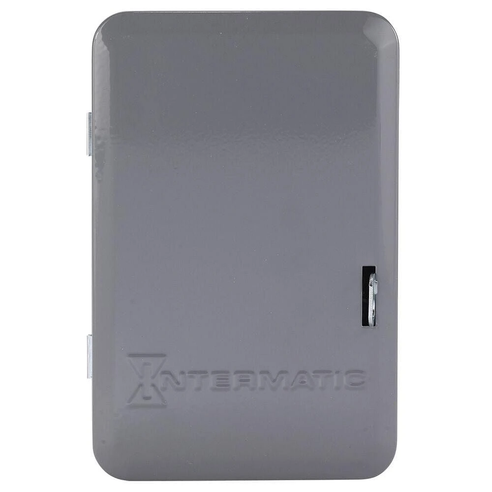 Intermatic 24-Hour 2-Circuit Electronic Control, 120-277 VAC, 2-SPST, Indoor Metal Enclosure