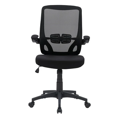 CorLiving Riley Ergonomic Mesh Back Adjustable Height Office Chair with Padded Seat - Office Desk Chair/Computer Chair, Comfortable Home Office Chairs with Lumbar Support