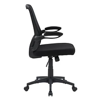 CorLiving Riley Ergonomic Mesh Back Adjustable Height Office Chair with Padded Seat - Office Desk Chair/Computer Chair, Comfortable Home Office Chairs with Lumbar Support