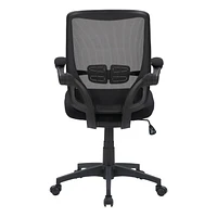 CorLiving Riley Ergonomic Mesh Back Adjustable Height Office Chair with Padded Seat - Office Desk Chair/Computer Chair, Comfortable Home Office Chairs with Lumbar Support