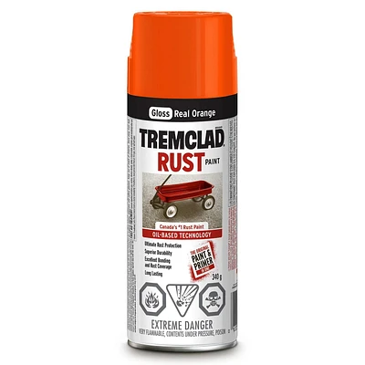 Rust-Oleum Stops Rust TREMCLAD® Rust Paint, Real Orange, 340g