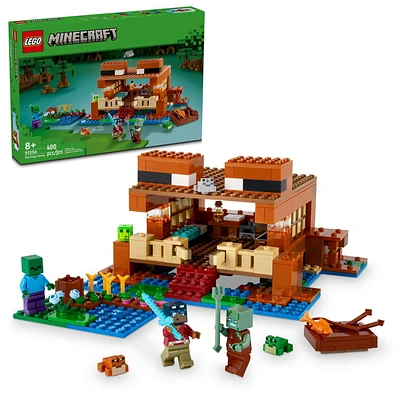 LEGO Minecraft La maison grenouille; jeu de construction maison avec personnage de slime 21256 Comprend 400 pièces, 8+ ans