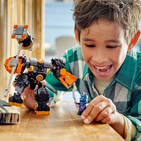 LEGO NINJAGO Cole’s Elemental Earth Mech Mini Ninja Toy, Customizable Action Figure Adventure Toy with Cole and Wolf Warrior Minifigures, Ninja Gift for Boys, Girls and Kids Ages 7 and Up, 71806, Includes 235 Pieces, Ages 7+