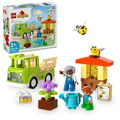 LEGO DUPLO Town Caring for Bees & Beehives Preschool Kids’ Learning Toy, 2 Figures and a Drivable Truck, STEM Toy,  Build-and-Rebuild Educational Set for Toddlers Ages 2 Years Old and Up, 10419