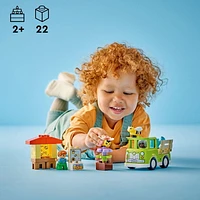 LEGO DUPLO Town Caring for Bees & Beehives Preschool Kids’ Learning Toy, 2 Figures and a Drivable Truck, STEM Toy,  Build-and-Rebuild Educational Set for Toddlers Ages 2 Years Old and Up, 10419