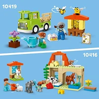 LEGO DUPLO Town Caring for Bees & Beehives Preschool Kids’ Learning Toy, 2 Figures and a Drivable Truck, STEM Toy,  Build-and-Rebuild Educational Set for Toddlers Ages 2 Years Old and Up, 10419