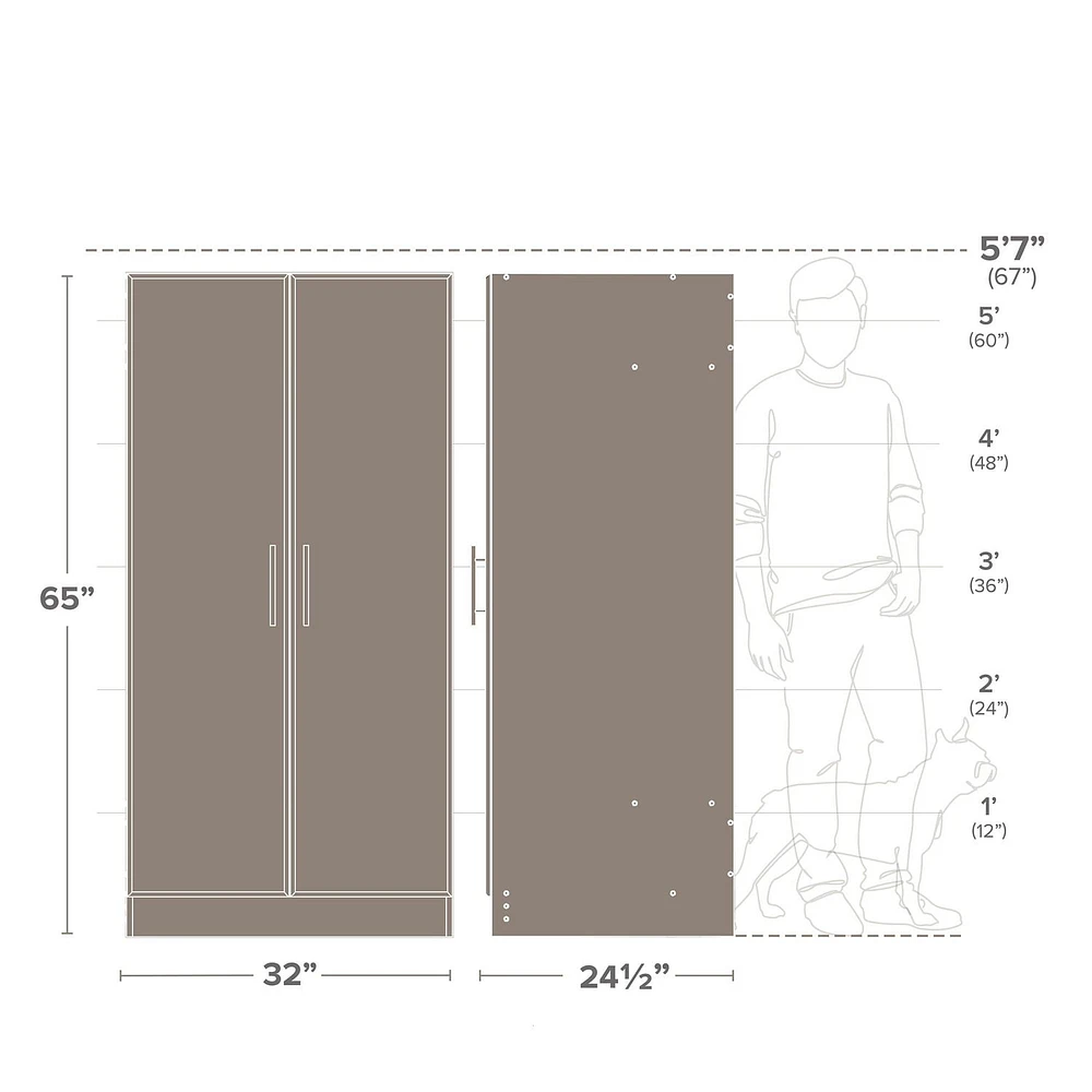 Elite 32" Wardrobe Cabinet