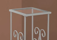 Monarch Specialties Accent Table, Side, End, Nightstand, Lamp, Living Room, Bedroom, Metal, Tempered Glass, Grey, Transitional