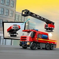 LEGO City Fire Station with Fire Truck Toy, Action Packed Fire Station Toy Playset, Birthday Gift Idea for Kids Ages 6 and Up who Love Pretend Play Toys, Includes a Dog Figure and 5 Minifigures, 60414, Includes 843 Pieces, Ages 6+