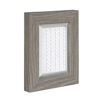 Two Tone Mini Frame with 2.5 x 3.5in Photo Opening, Gray with silver accent