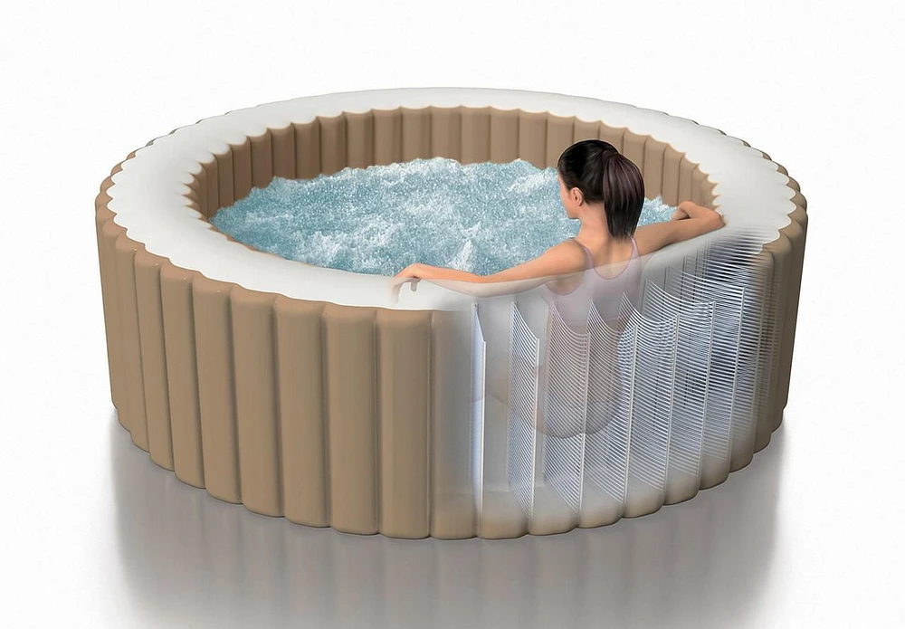 Intex PureSpa™ Bubble Massage Inflatable Hot Tub with Energy Efficient Cover, 4 Person