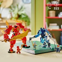 LEGO NINJAGO Kai’s Elemental Fire Mech Action Figure, Mini Ninja Toy for Kids with Customizable Red Ninja Figure plus Kai and Zane Minifigures, Adventure Set for Boys and Girls Ages 7 and Up, 71808, Includes 322 Pieces, Ages 7+