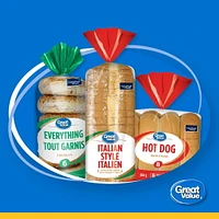 Great Value Italian Style Whole Wheat Bread, 675 g