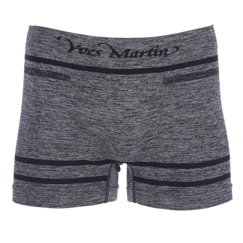 Yves Martin Men's Seamless Stripe Heather Trunks