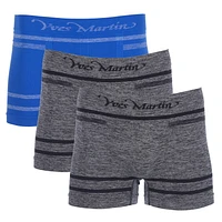 Yves Martin Men's Seamless Stripe Heather Trunks