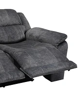 K-Living Washington Fabric Power Recliner Sofa with Wireless Charger in Grey