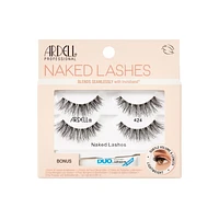 Ardell - Naked Lashes 424 - 2 Packs & 1g Duo Eyelash adhesive, Naked Lashes 424