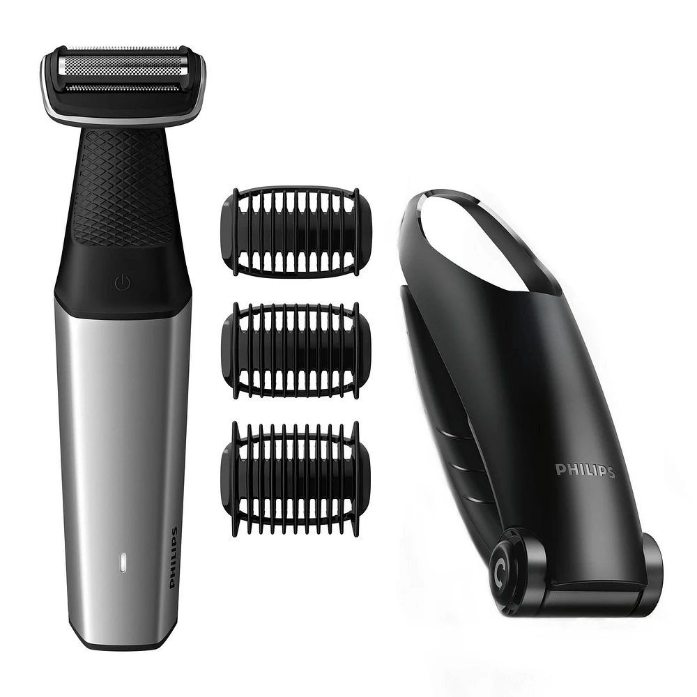 Philips Bodygroom Series 5000, waterproof with rounded trimming combs, BG5020/15, Smooth full-body shave