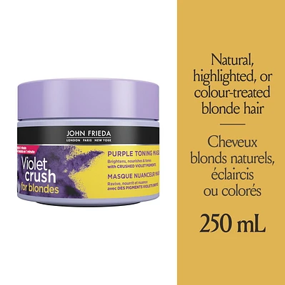 Masque nuanceur mauve Violet Crush de John Frieda 250 mL