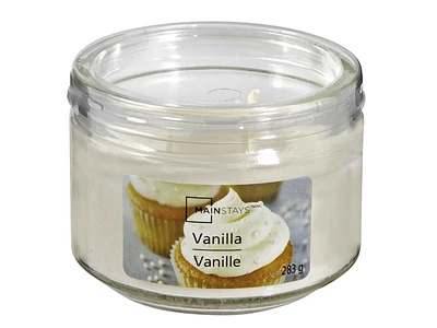 MAINSTAYS VANILLA 10OZ SCENTED JAR, 10oz / 283 grams