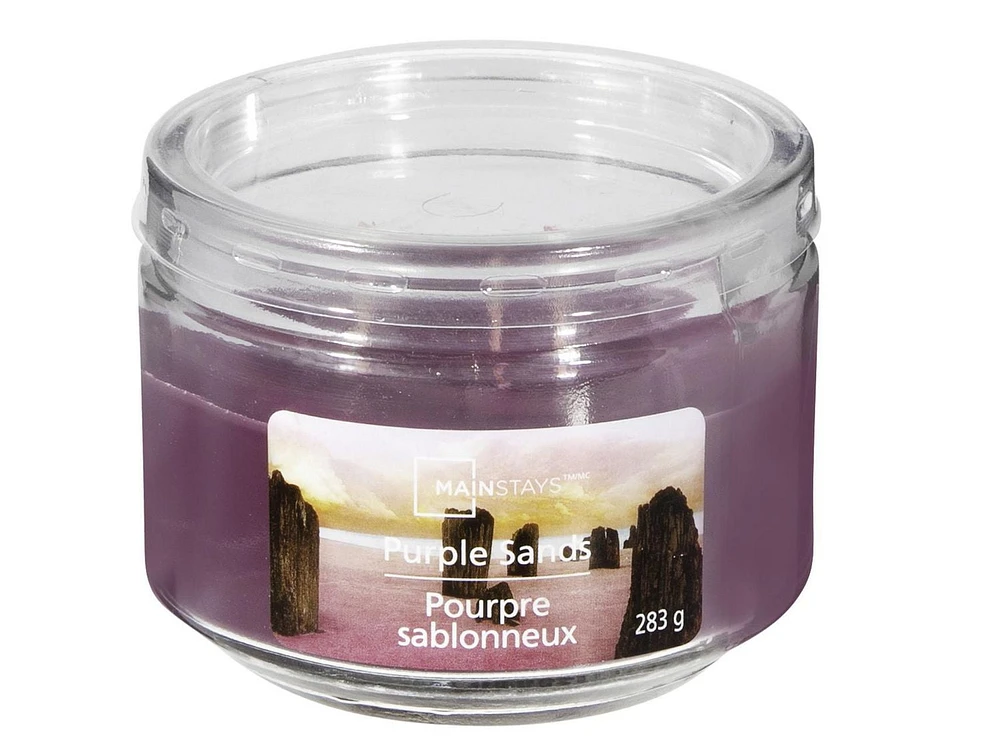 MAINSTAYS PURPLE SANDS 10OZ SCENTED JAR, 10oz / 283 grams