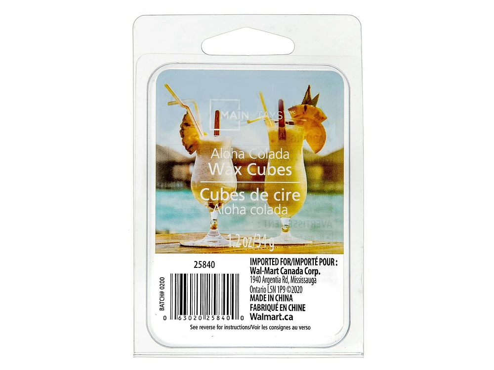 MAINSTAYS ALOHA COLADA SCENTED WAX MELTS, 1.2oz / 34 grams